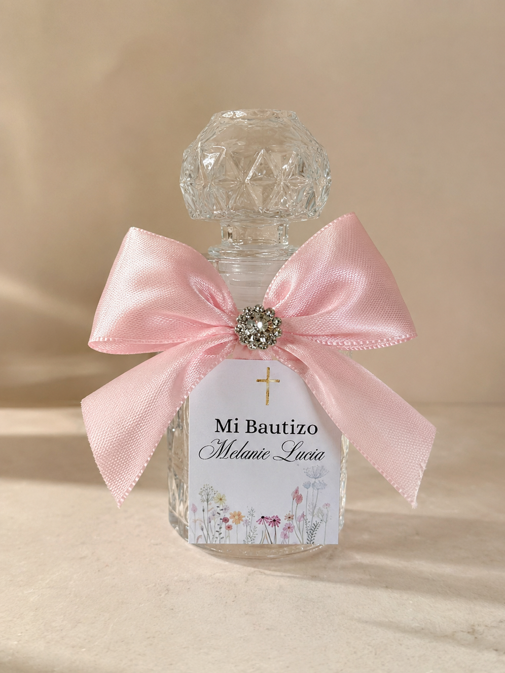 Personalized Agua Bendita Bottle Favors - Set of 12